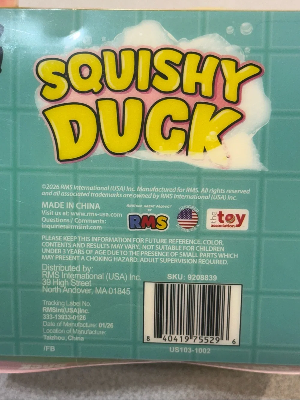 NEW RMS Jumbo Squishy Duck Crazy Fun Squeezy Yellow Duck